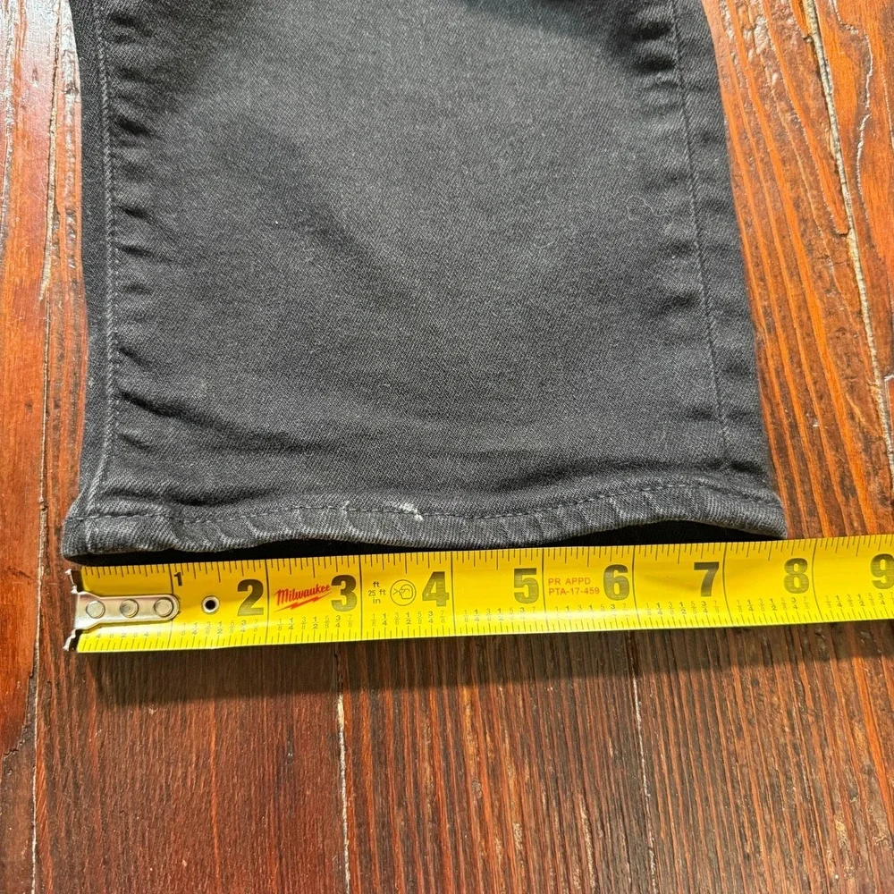 Levis 511 Premium Jeans Mens 42x32 Black Slim Straight Leg Stretch Biker‎ Goth